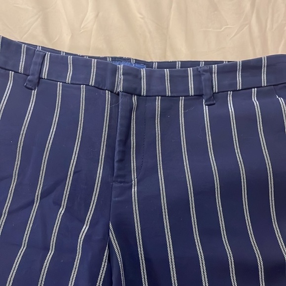OLD navy blue and white striped Capri pants size 10 - Picture 2 of 7